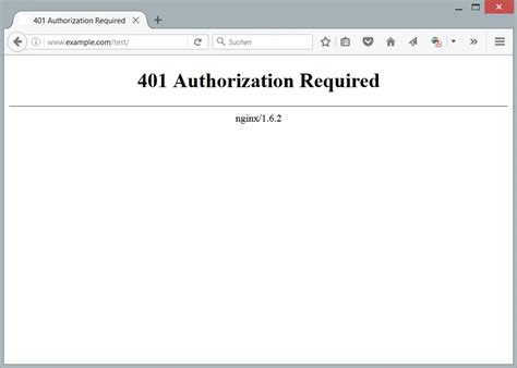 4: <b>Authorization</b> failed by filter. . 401 authorization required nginx